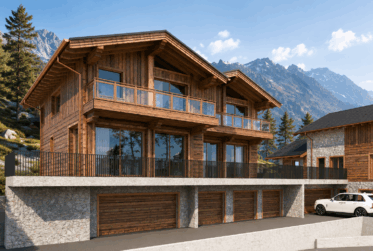 Chalet neuf 5.5 pces en ossature bois avec vue panoramique sur le lac et les Alpes