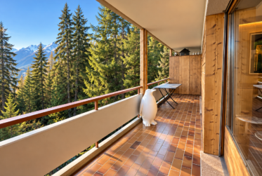 RARE 3.5 PIÈCES SKI-IN / SKI-OUT VIOLETTES AVEC VUE ALPINE PANORAMIQUE – CRANS- MONTANA